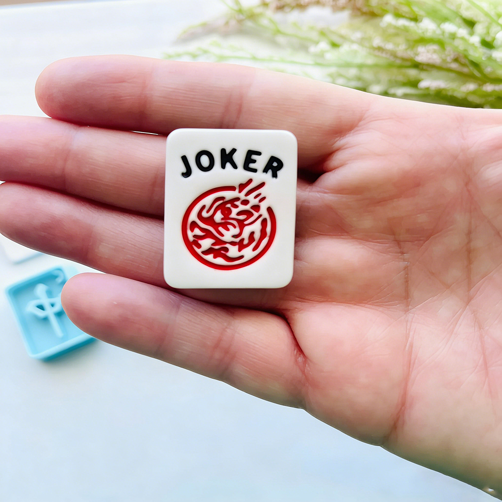 Personalized Mahjong (中發 JOKER B DRAGON) Cookie Cutter for Family Gatherings and Mahjong Lovers