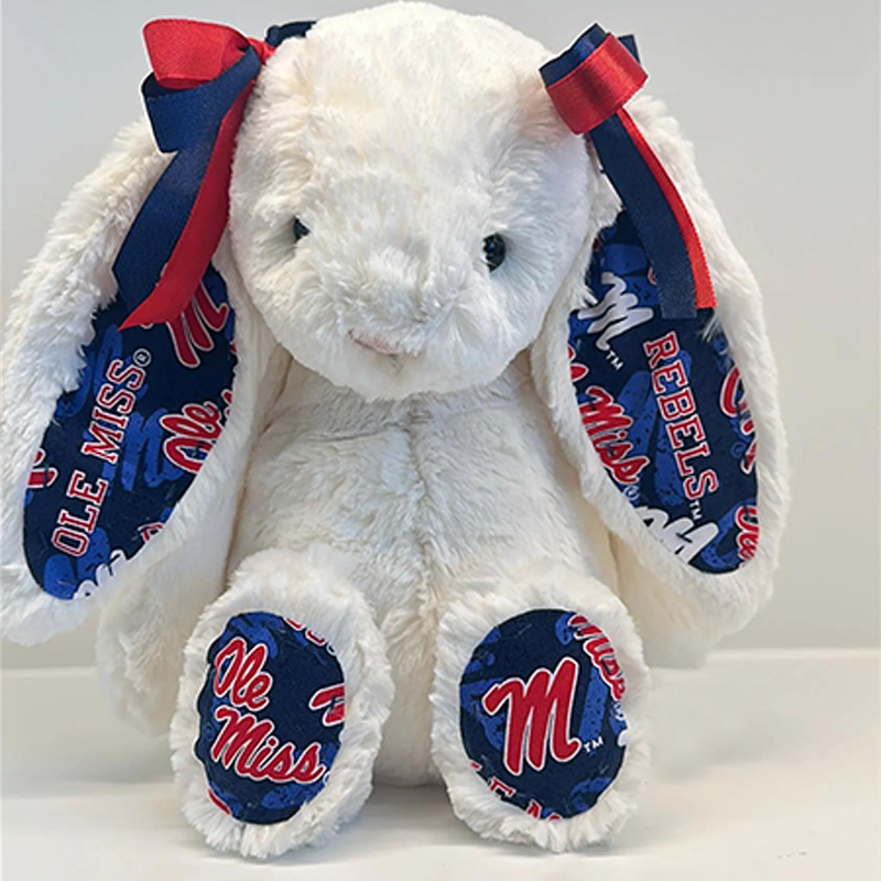Personalized Collegiate Cute Bunny with Custom School Spirit Bunny  Graduation Alumni Gift - Over 1000+ Schools