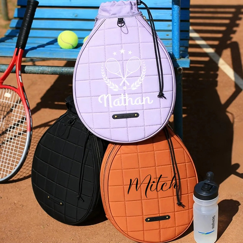 Personalized Tennis Travel Bag with Custom Initials and Printed Patterns Suitable for Both Men and Women