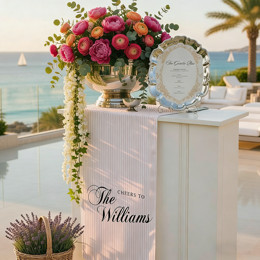 Custom Name Bar Sign Personalized Wedding Reception Sign Elegant Party Event Sign Birthday or Anniversary Decor