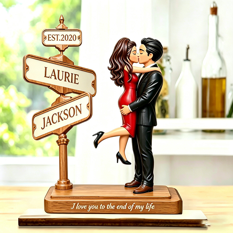 Personalized Couple Street Sign Design Plaque Valentine's Day Gift for Couple with Name Road Sign Gift