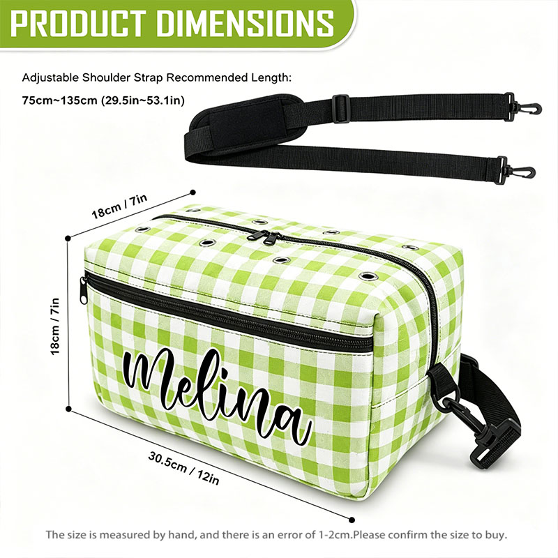 Personalization Canvas Knitting Bag Gift for Knitter Yarn Storage Organizer Canvas Yarn Bag Needle Storage Bag Sewing Project Organizer