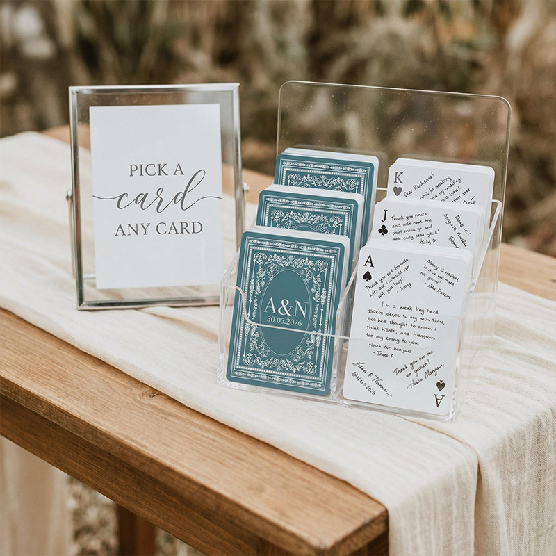 Personalized Fun Wedding Guest Message Playing Cards Deck Personalized Wedding Guest Book Alternative - Unique Wedding Playing Cards