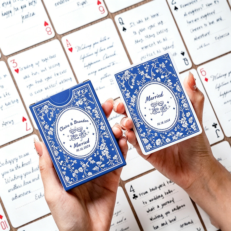 Personalized Fun Wedding Guest Message Playing Cards Deck Personalized Wedding Guest Book Alternative - Unique Wedding Playing Cards