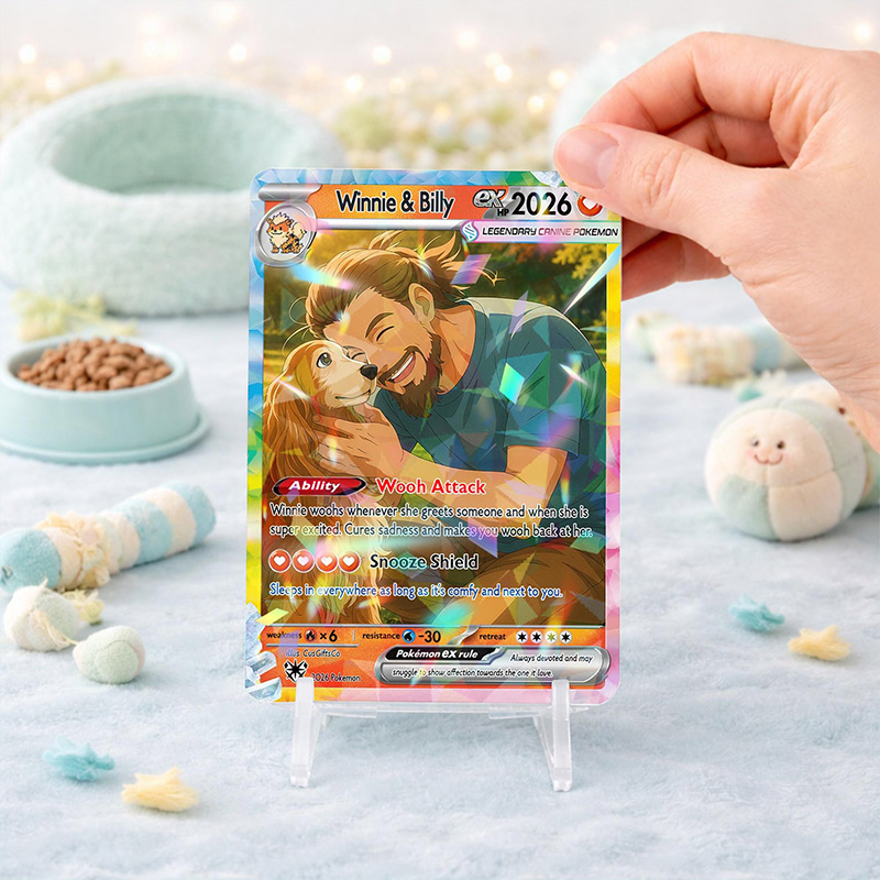 Personalized Best Dad Ever Father's Day Card Custom Poke Card From Photo Photo Hologram Card Father's Day Gift Gift For Dad