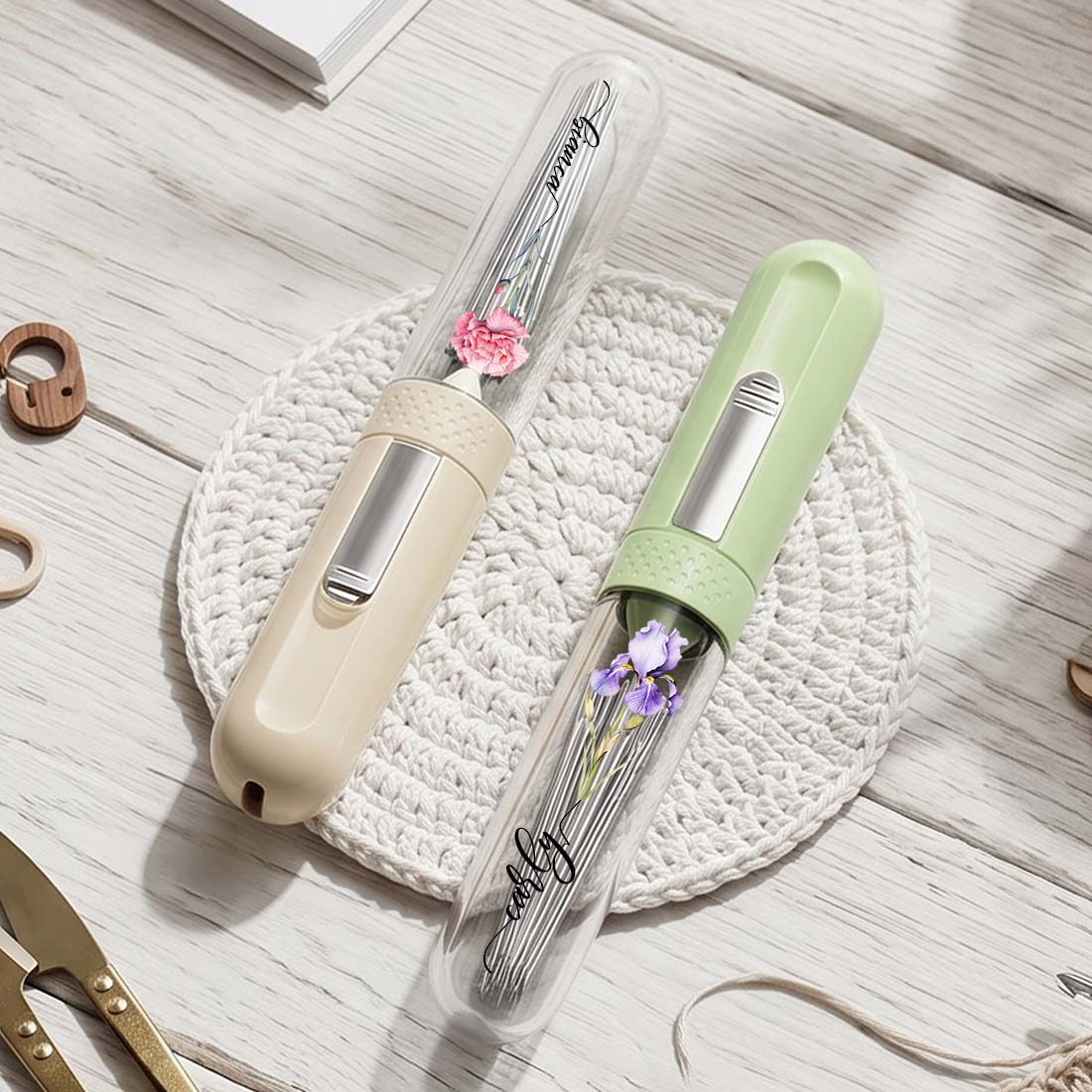 Personalized 2 In 1 Automatic Needle Threading Tool for Hand Stitching Knitting Embroidery and Thread Removal