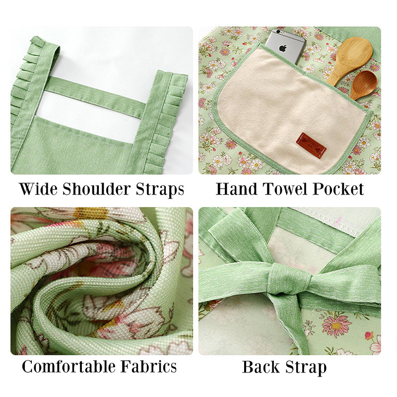  Embroidered Apron Custom Name Apron with Pockets Ruffle Baking Apron Kitchen Apron Chef Cooking Apron Birthday Gifts for Mom