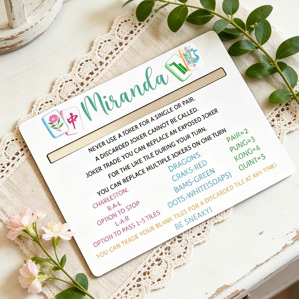 Acrylic Mahjong Line Reader Mahjong Accessories Mahjong Line Finder Mahjong Lover Gift Personalized Mahjong Gifts