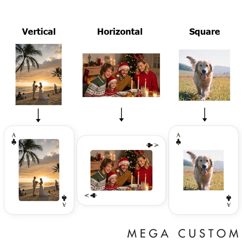 Personalized 54 Pcs Photo Deck Board Game Cards Family Birthday Party Gift