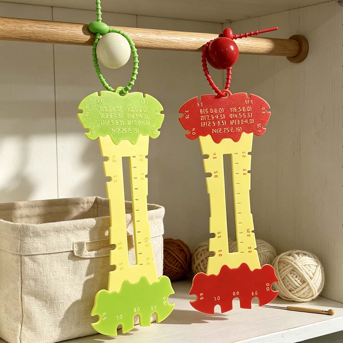 3d Printed Apple Calipers Needle Size Measuring Rulers Density Rulers Knitting Needles Crochet Hooks