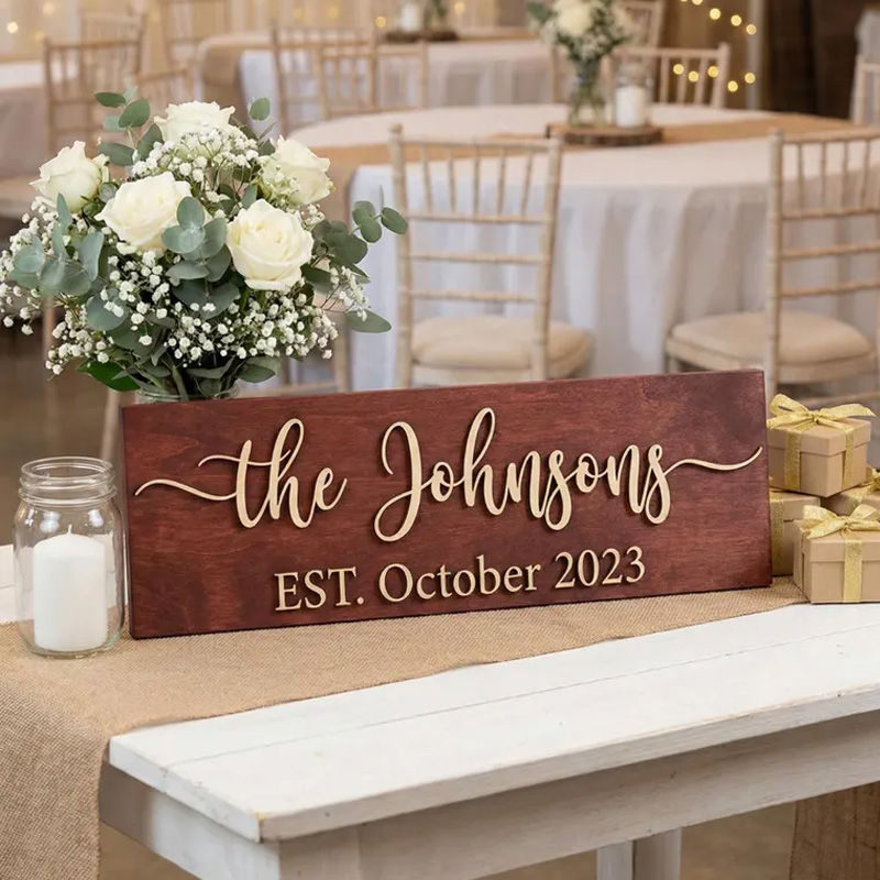 Personalized Family Name Wood Sign Custom Established Year Family Gift Housewarming Gift New Home Gift