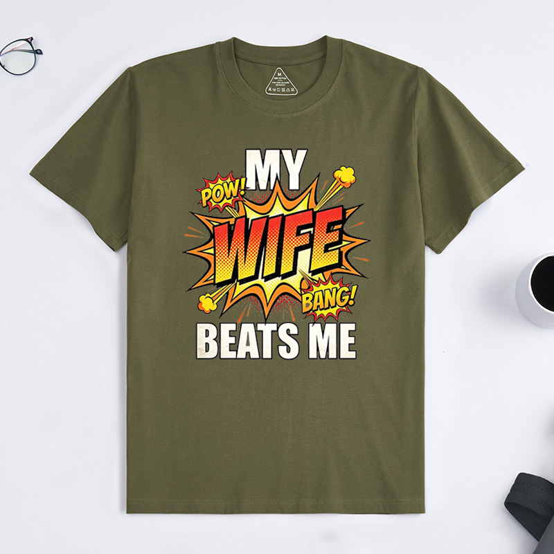 Personalized My Wife Beats Me Shirt Vintage Husband And Wife Shirts Husband Shirt For Men Funny Husband Gift