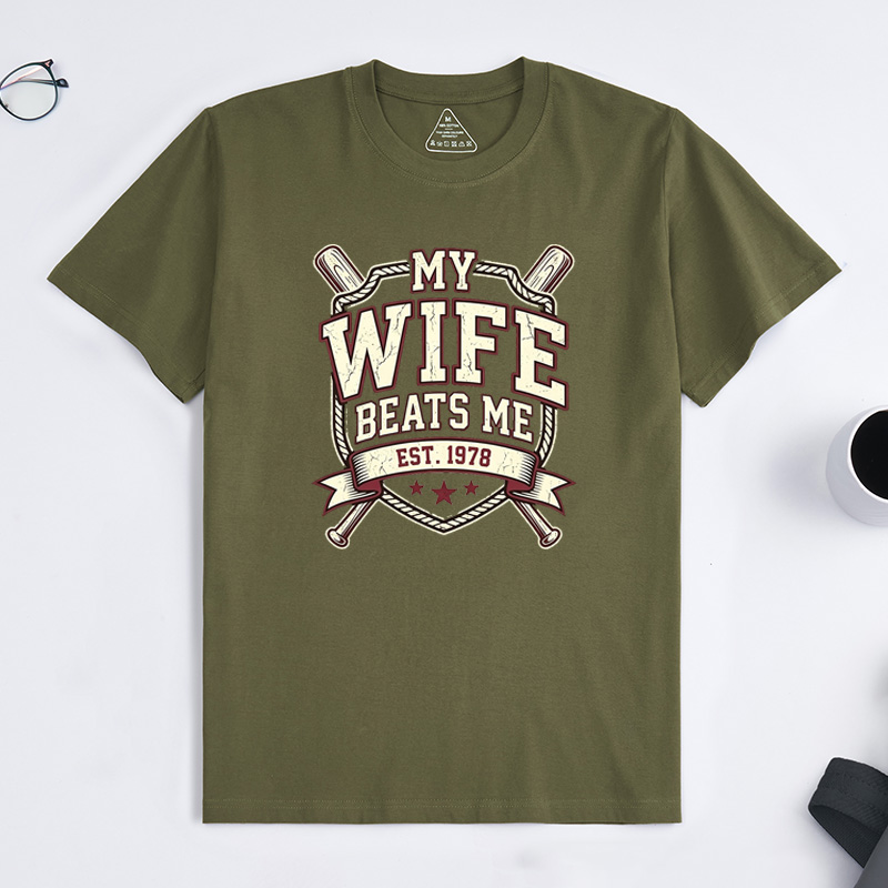 Personalized My Wife Beats Me Shirt Vintage Husband And Wife Shirts Husband Shirt For Men Funny Husband Shirt Funny Husband Gift