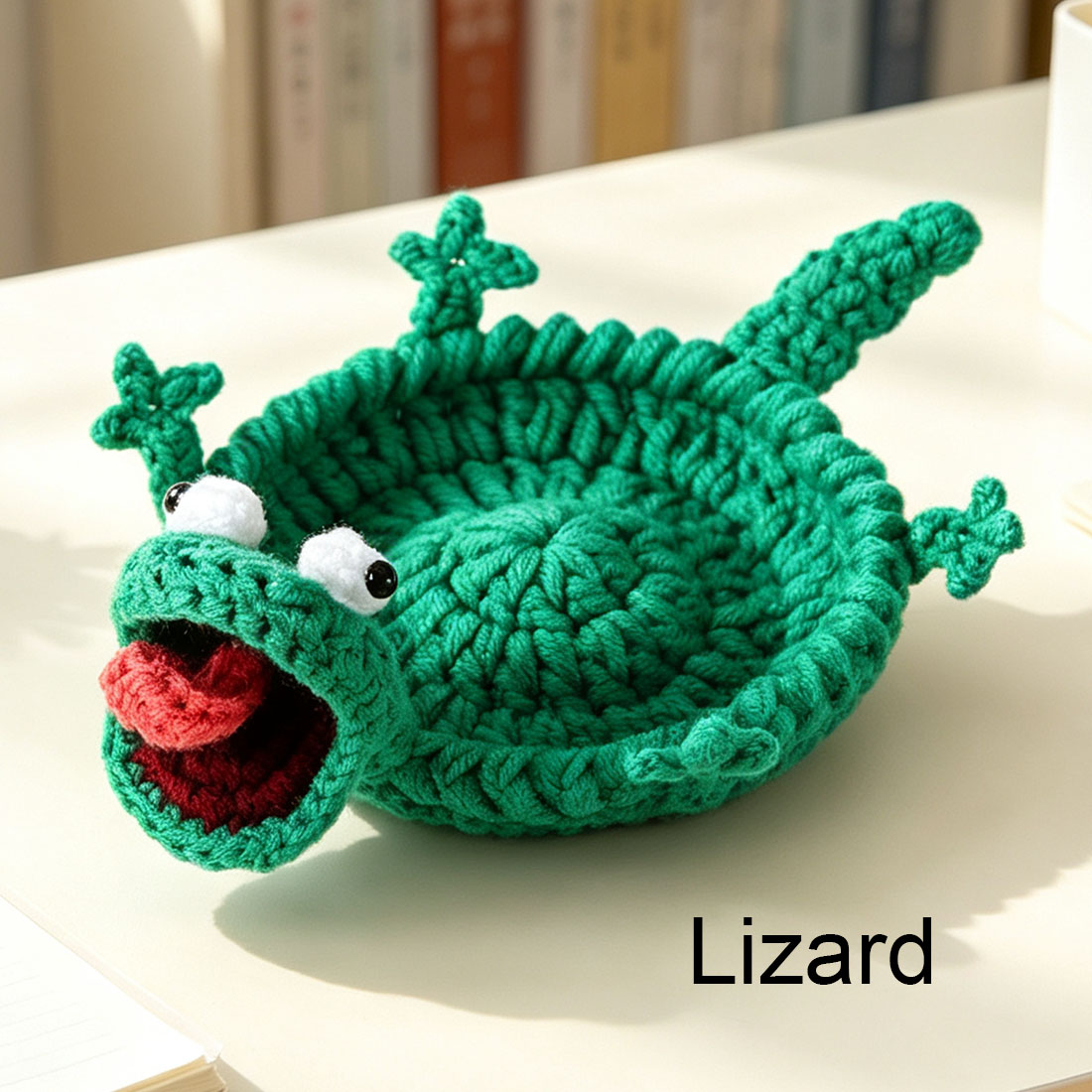 Bouncy Squirrel Coaster Crochet Fun Office Desk Accessory Thank You Gift for Teacher Coworker