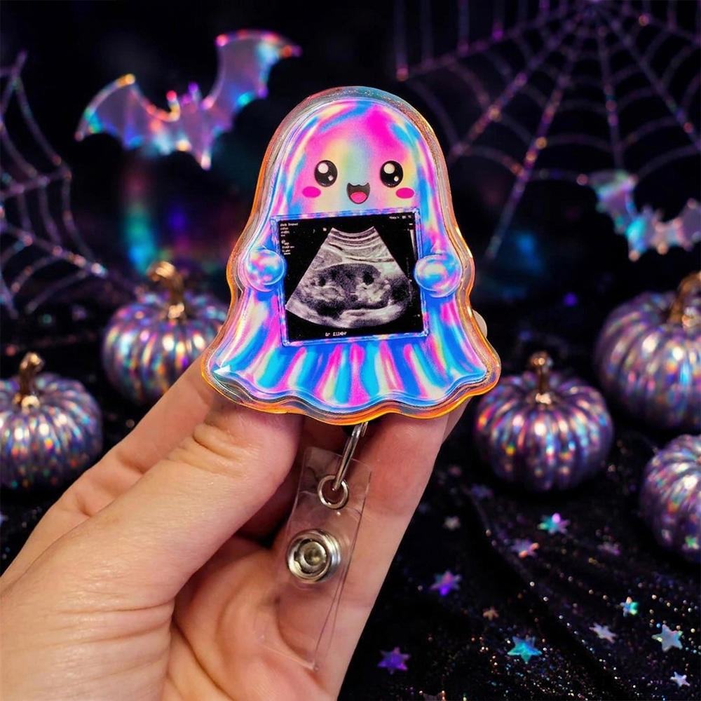 Spooky Ghost Xray Badge Reel  Xray Ghost Badge Reel Radiology Badge Reel