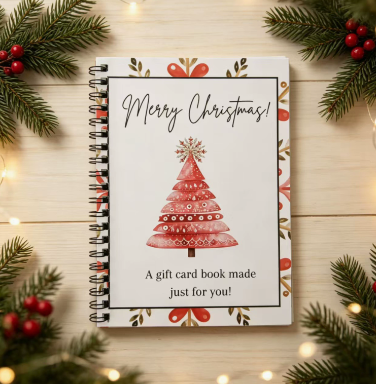 Printed Christmas Gift Card Book, Christmas Gift For Teen, Gift For Teenage Boy, Gift For Kids, For Adult Children, Gift Card Photo Album