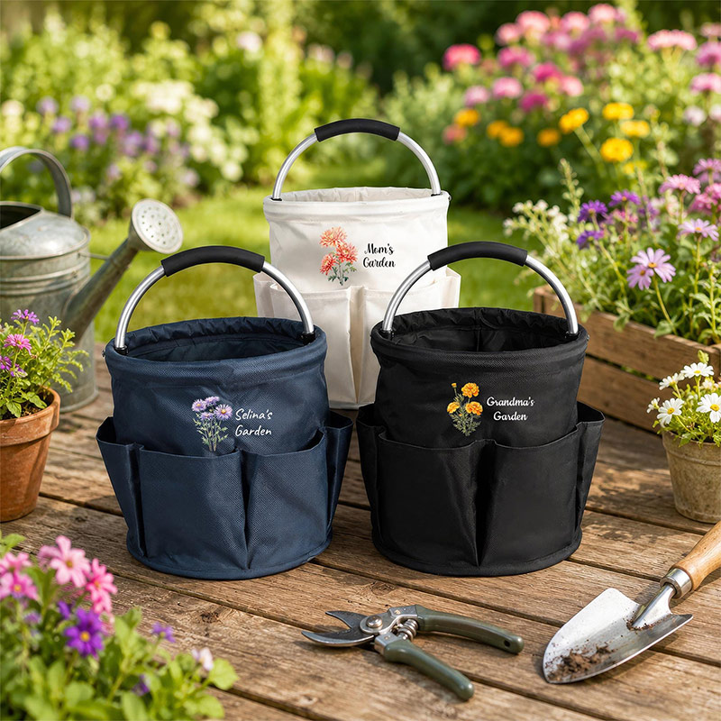 Personalized Garden Tool Tote Bag Gardening Tote Collapsible Oxford Cloth Organizer Gift for Mom Grandma Gardener