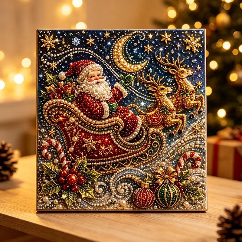 Personalized DIY Pearl Diamond Painting Kit Christmas Kitchen Scene Adults Beginners Craft Christmas Gift for Family