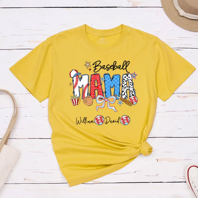 Personalized Baseball T-Shirt with Custom Name and Design for Mom Nana and More