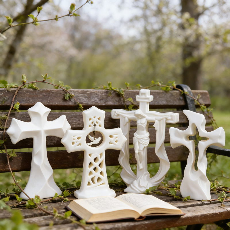 Personalized Christian Ornaments 3D-Printed Christian Home Decor Crucifix, Dove of Peace, Cross Easter Gifts