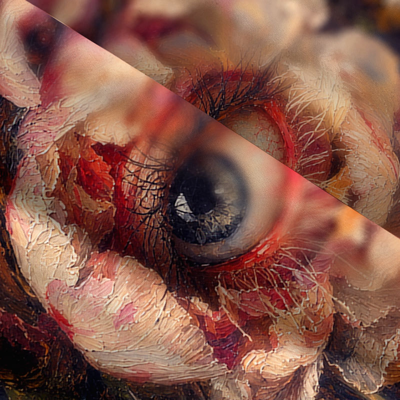 Oil Painting Surreal Eye Abstract Art Maxi Dress