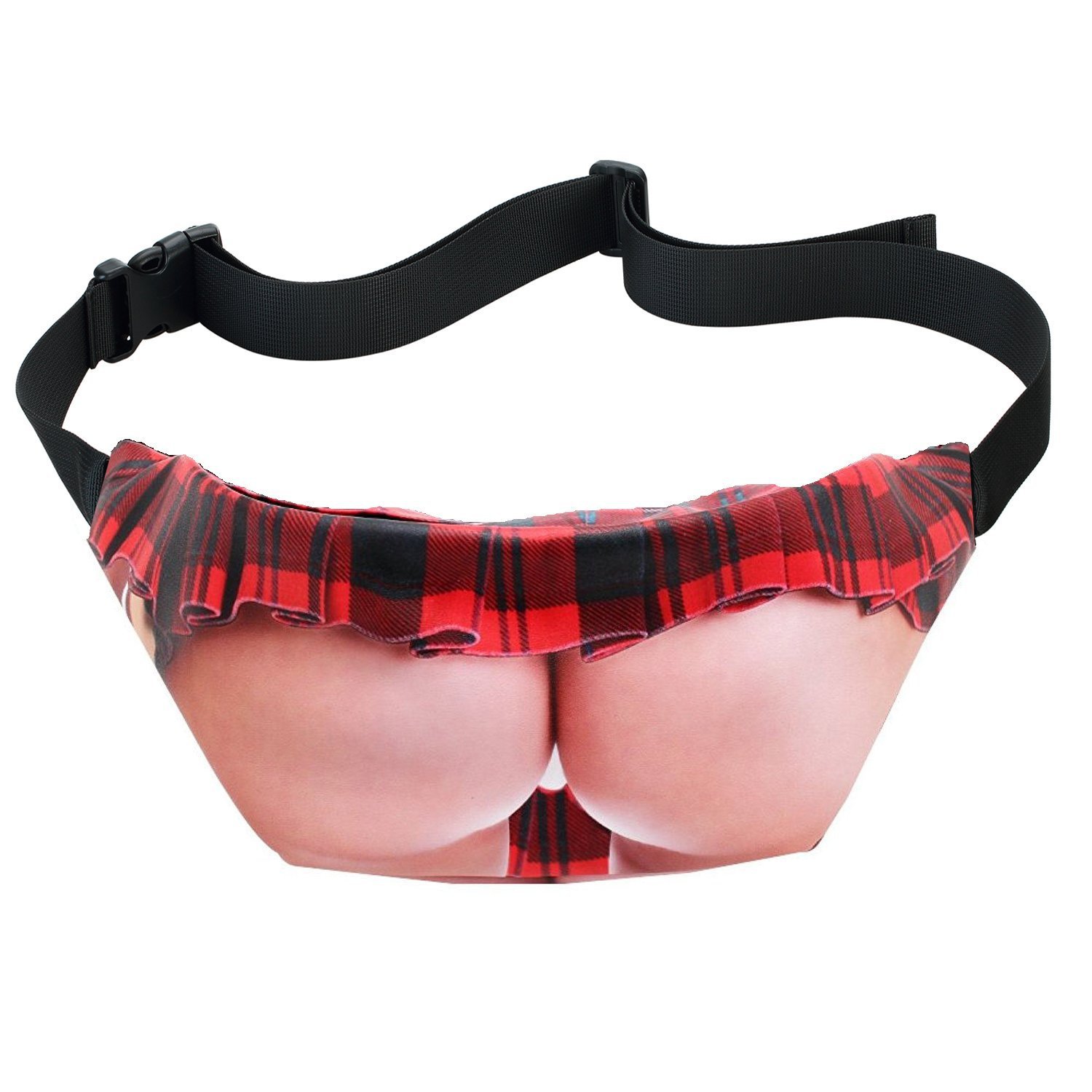Funny Dad Belly Fanny Pack, Realistic Human‑Skin PU Waist Bag, Novelty Beer Belly Sling Bag with Laser Print, Gift for Party Prank