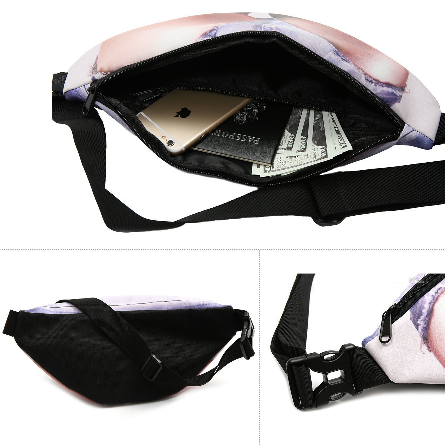 Funny Dad Belly Fanny Pack, Realistic Human‑Skin PU Waist Bag, Novelty Beer Belly Sling Bag with Laser Print, Gift for Party Prank