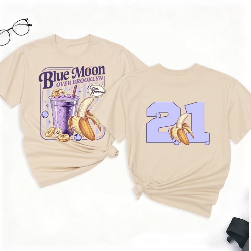 Personalized Blue Moon Over Brooklyn T-Shirt TV Inspired Shirt Extra Banana Smoothie Graphic Fans Gift