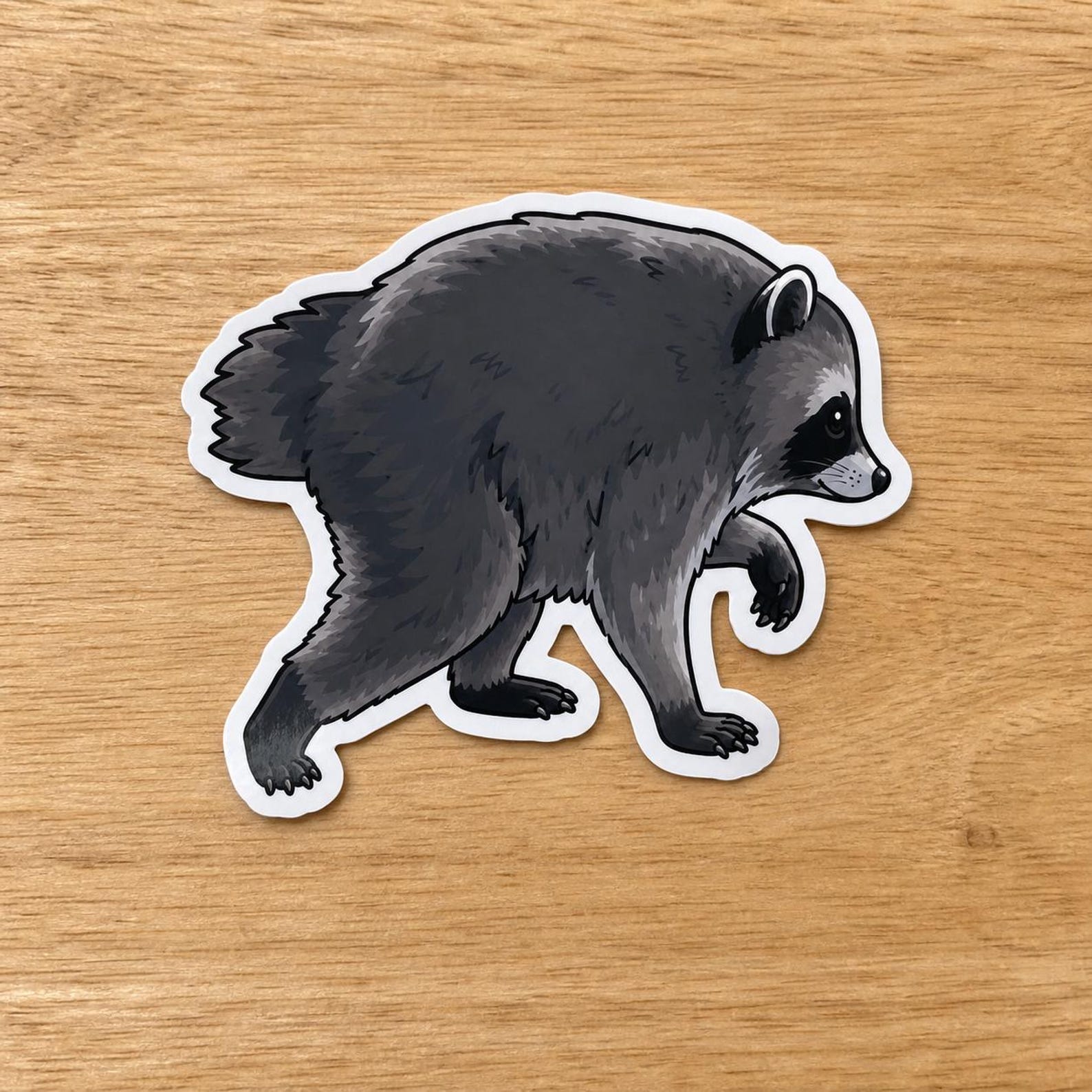 Jimothy Seattle Raccoon Sticker with Name Animal Sticker Laptop and Water Bottle Decor