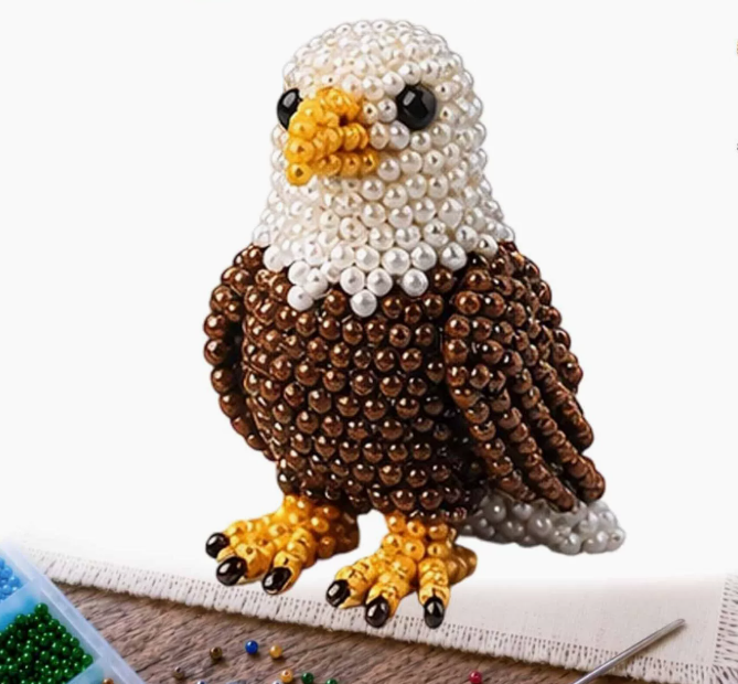 Personalized DIY Bead Bird Handmade Beading Kit Cute Animal Ornament Craft Gift For Adults Bird Lover Home Decor