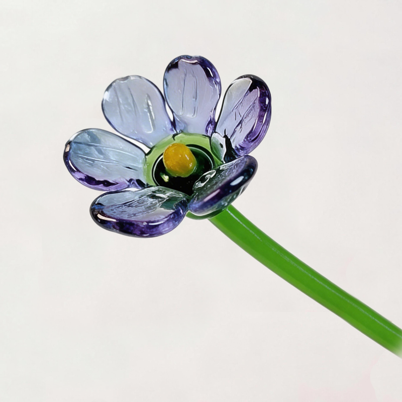 Handmade Glass Birth Month Flower Snowdrop Rose Larkspur Gift For Mom Family Birth flower Bouquet