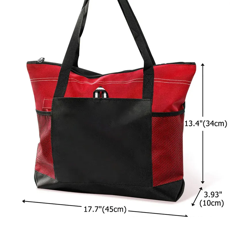 Personalized Horse Birth Flower Oxford Large Tote Bag with Name Travel Essentials Birthday Gift for Riding Lovers