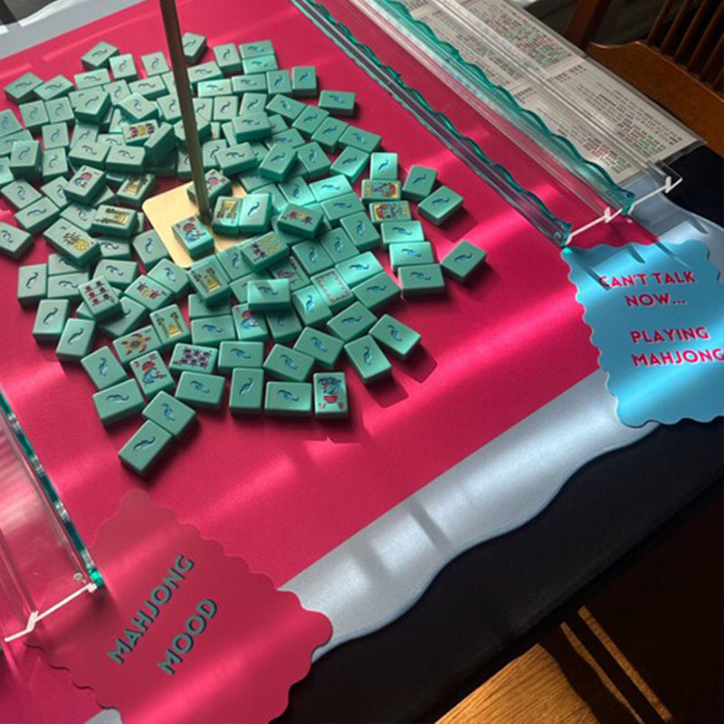 Mahjong Shuffle Card Scalloped Edges & Bright Colors Sized to Store with Mahjong League Cards