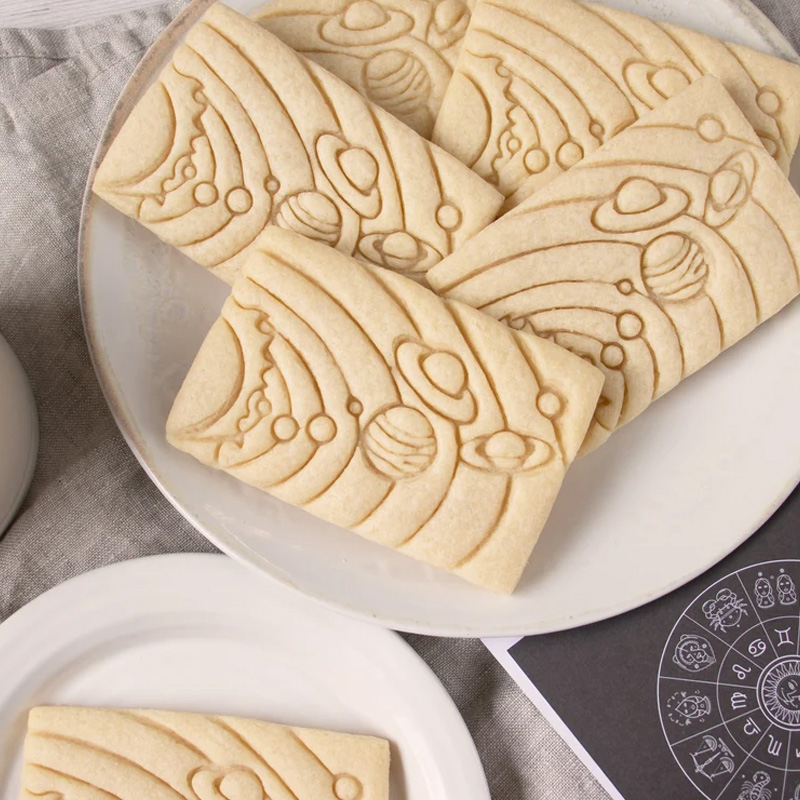 Personalized Solar System Cookie Cutter Space Galaxy Planets 3D Printed Baking Tool Craft Stamp for Geek Lover