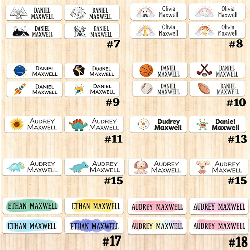 Personalized Waterproof Name Labels School & Daycare Supplies Customized Labels Daycare Labels Name Labels gift for kids