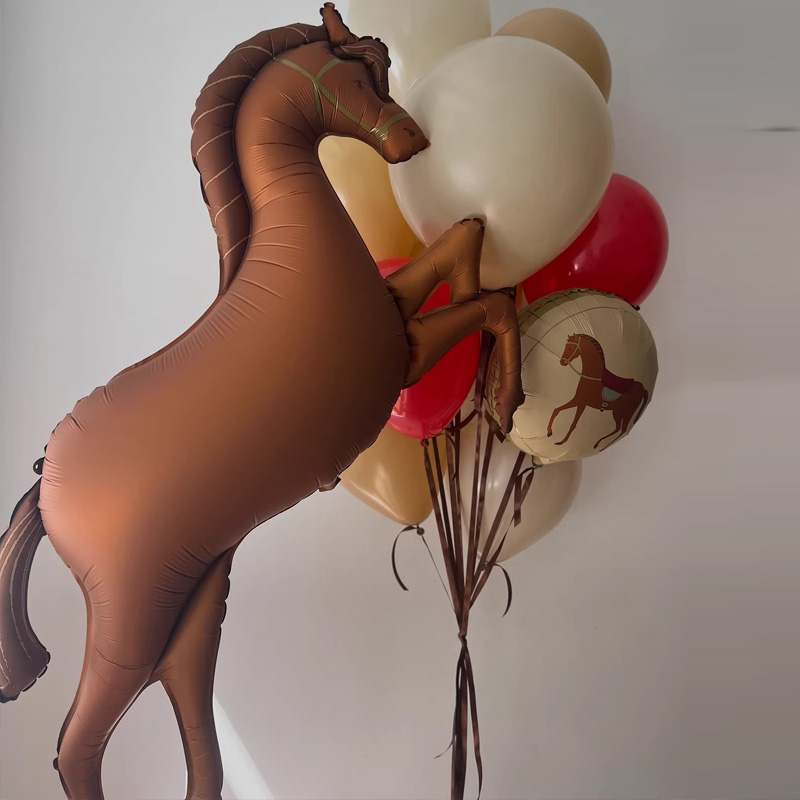 Personalized Giant Horse Foil Balloon Horse Baby Balloons First Birthday Party Decorations Pony Gift for Equestrain Lovers