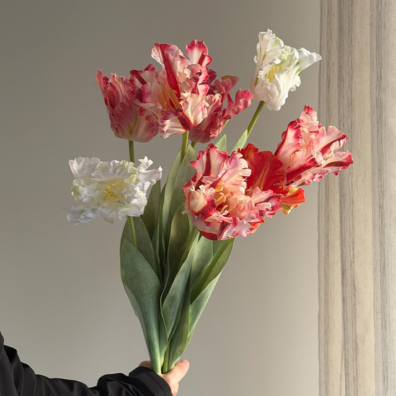 Personalized Real Touch Tulip Flowers Mother's Day Gifts Handcrafted Birth Flowers