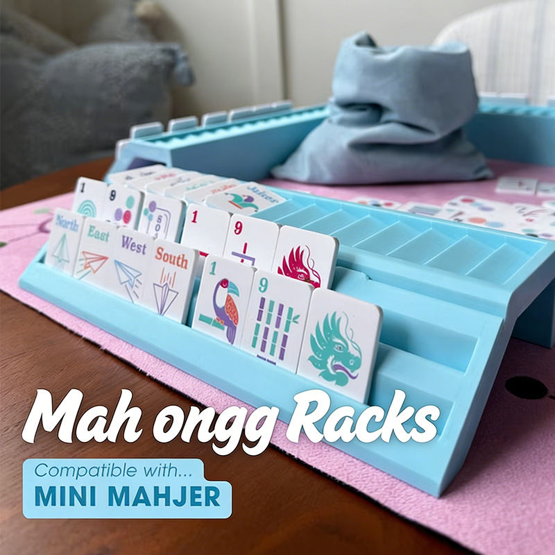 Travel Mahjong Racks, Magnetic Pushers, Mahjong Beginner for Mahjong Lovers