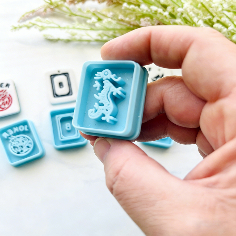 Personalized Mahjong (中發 JOKER B DRAGON) Cookie Cutter for Family Gatherings and Mahjong Lovers