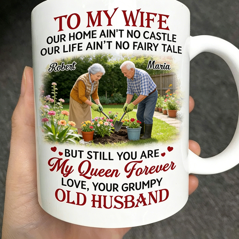 Personalized To My Wife Mug Custom Mug for Wife with Couple Name Anniversary Gift for Her