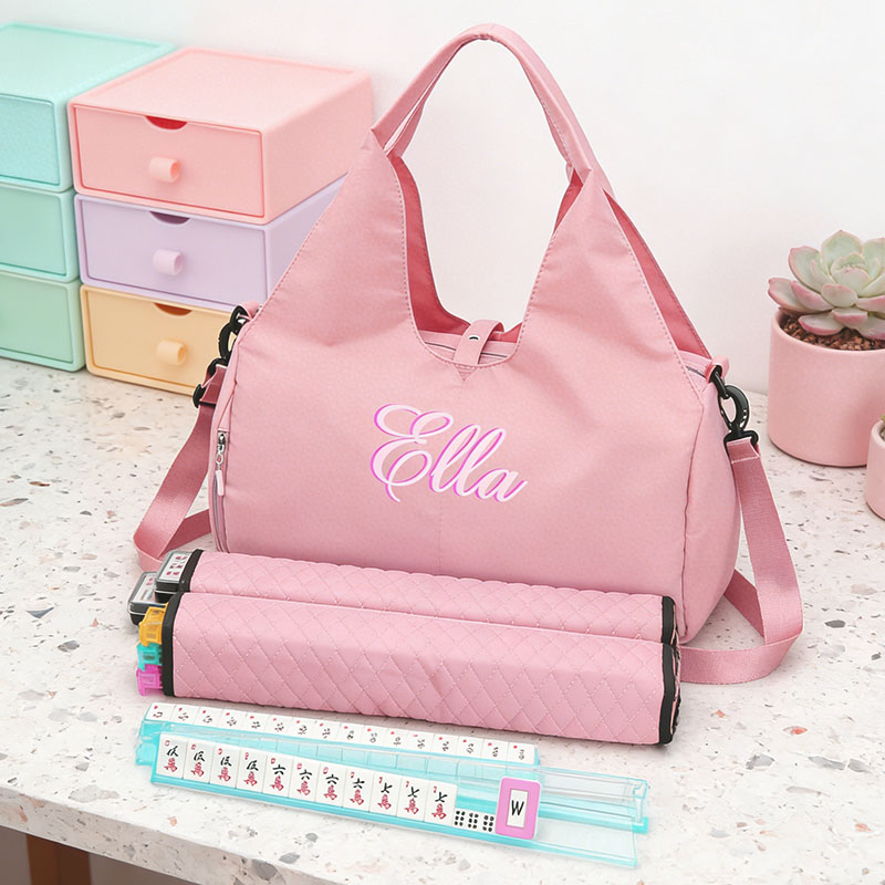 American Mahjong Game Set Tote Bag Mahjong Storage Box Mat One Pusher and Tile Rack Combos