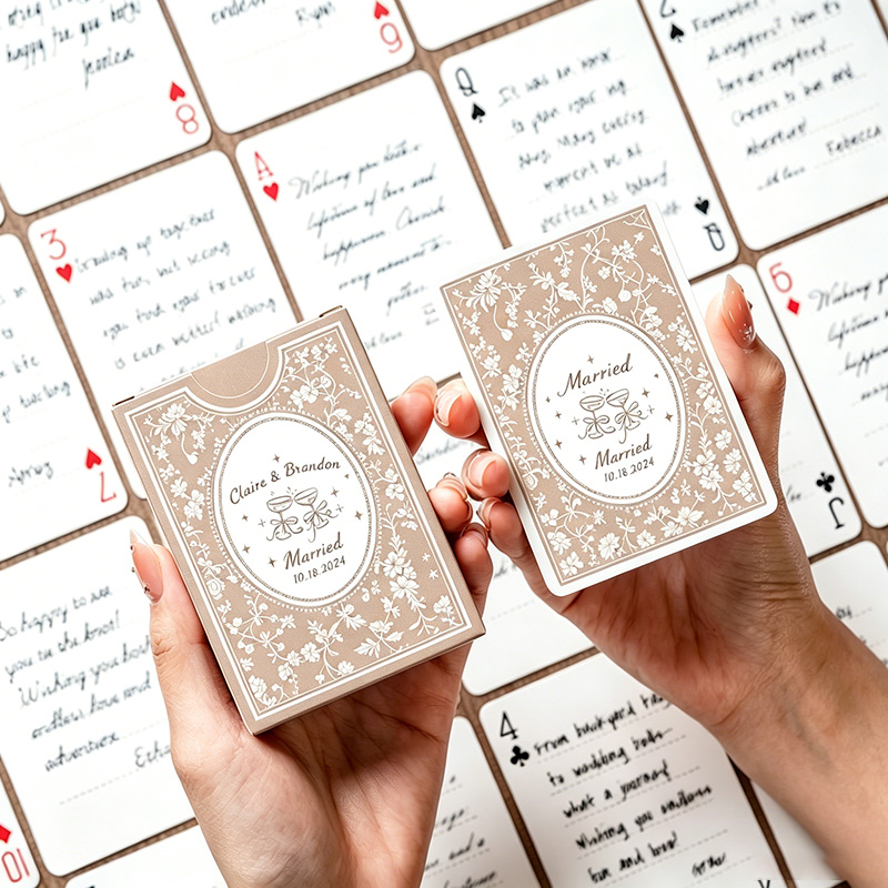 Personalized Fun Wedding Guest Message Playing Cards Deck Personalized Wedding Guest Book Alternative - Unique Wedding Playing Cards