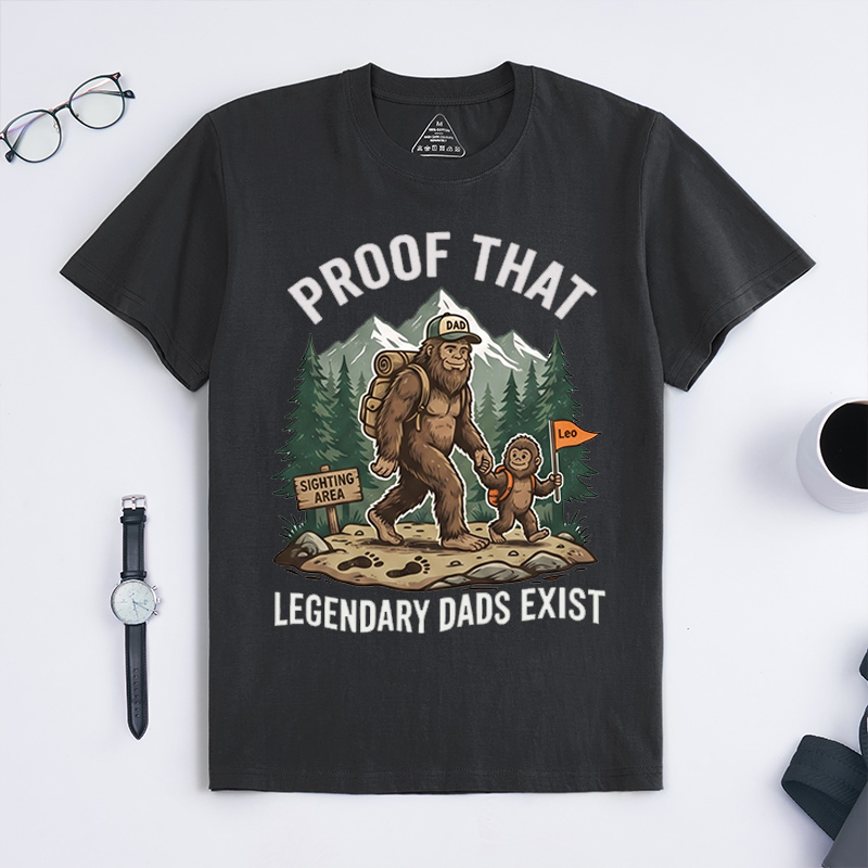 Personalized Proof that Legendary Dads Exist Shirt Father‘s Day Gift Shirt Customized with Kids Cool Dad Gift