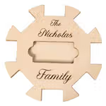 Custom Wooden Mexican Train Domino Hub & Holder - Engraved Basswood Set 11 or 15 Holder, Gift for Family
