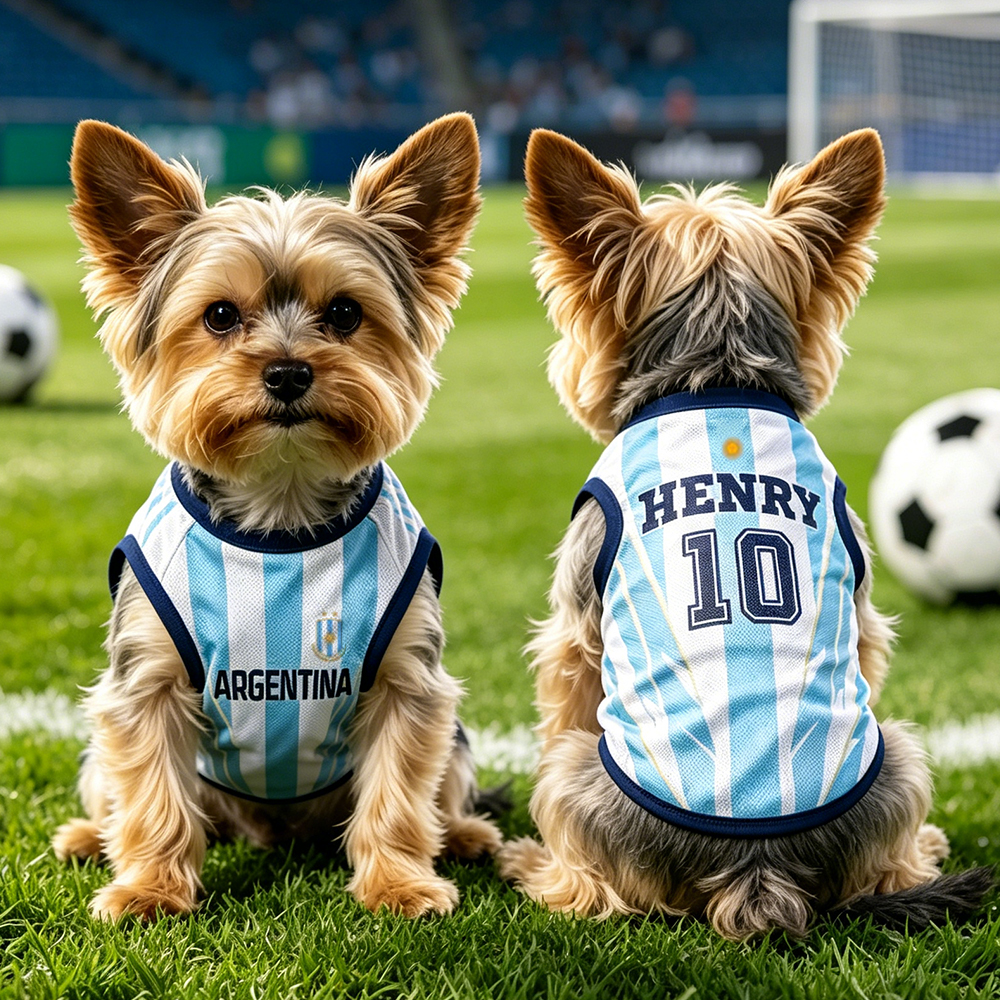 Personalized Pet Mesh Jerseys 2026 World Football National Team JerseysGift for Pet