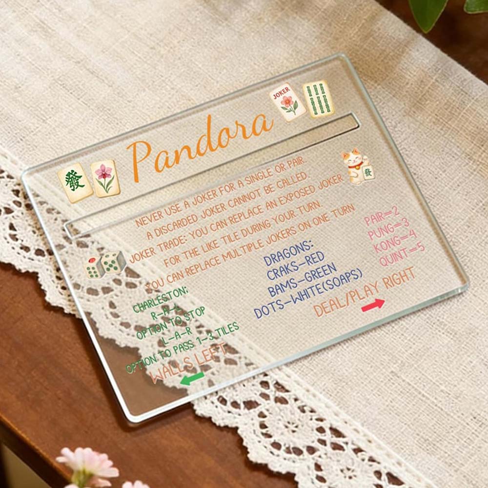 Acrylic Mahjong Line Reader Mahjong Accessories Mahjong Line Finder Mahjong Lover Gift Personalized Mahjong Gifts