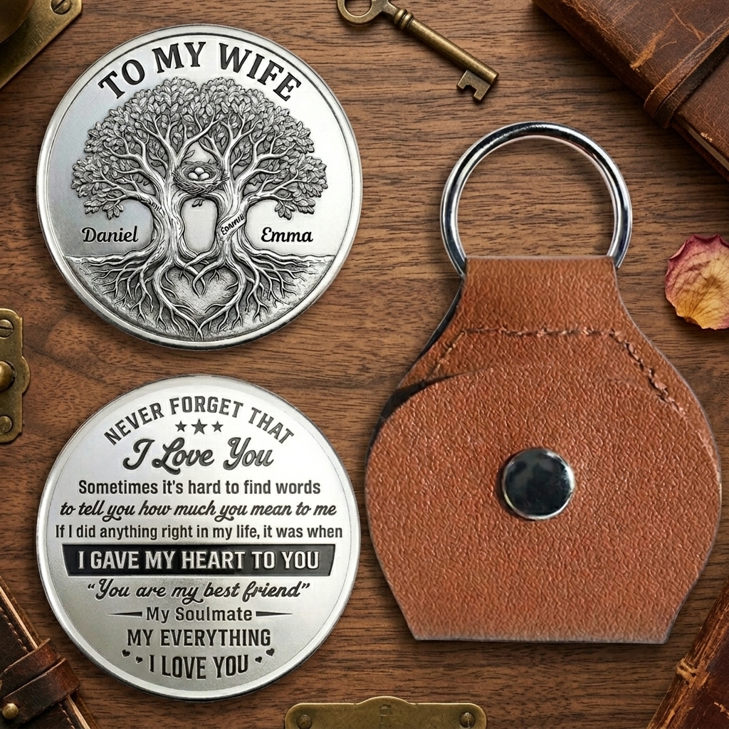 Personalized Never Forget That I Love You Pocket Hug for Wife Couple Love Tree Pocket Hug for Wife Anniversary Gift for Wife Custom Pocket Hug with Name Couple Gift