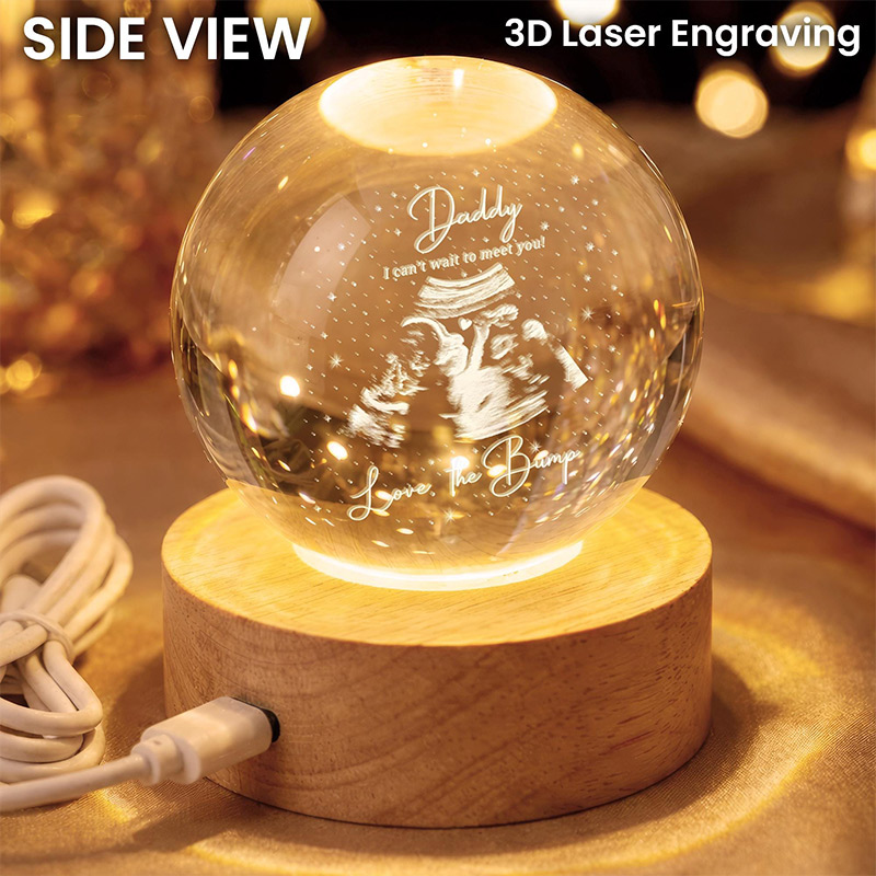 Personalized Daddy Reveal Ultrasound Ball Night Light Pregnancy Reveal New Dad Gift First Time Dad Gift Daddy To Be Gift for Him