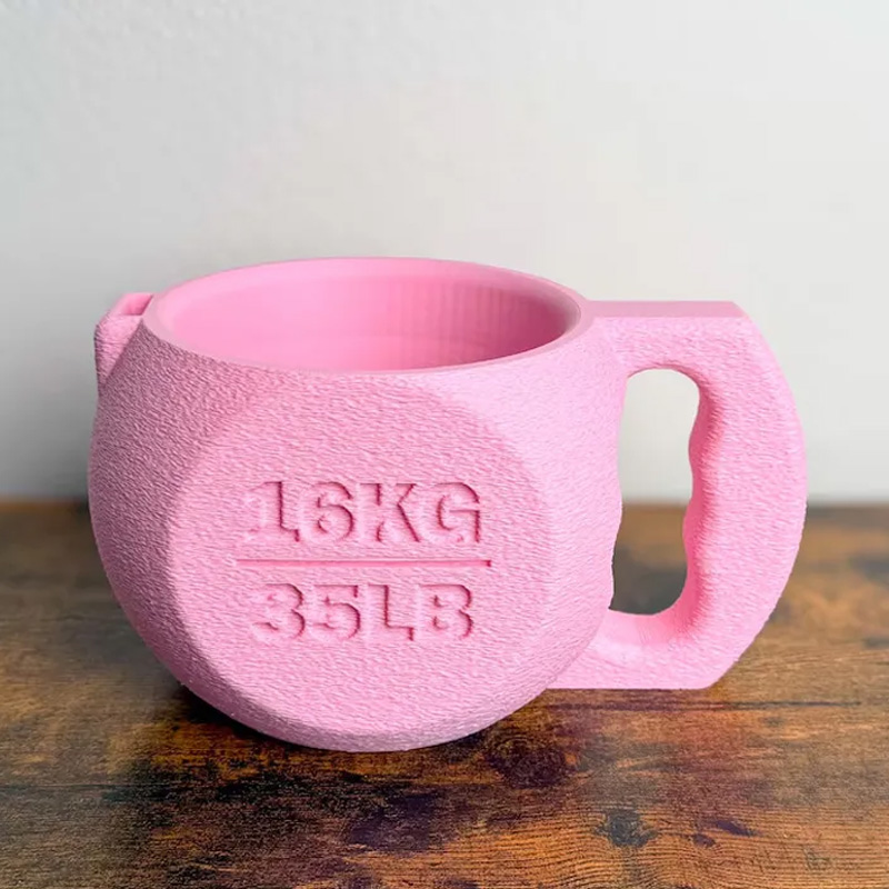 Personalized Kettlebell Ice Cream Pint Holder with Spoon Slot Holder 3D Printed Cozy with Spoon Slot Fitness Inspired Cozie Gym Gift Fuzzy Texture for Gym Lover
