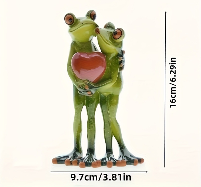 Resin Couple Frog Figurines
